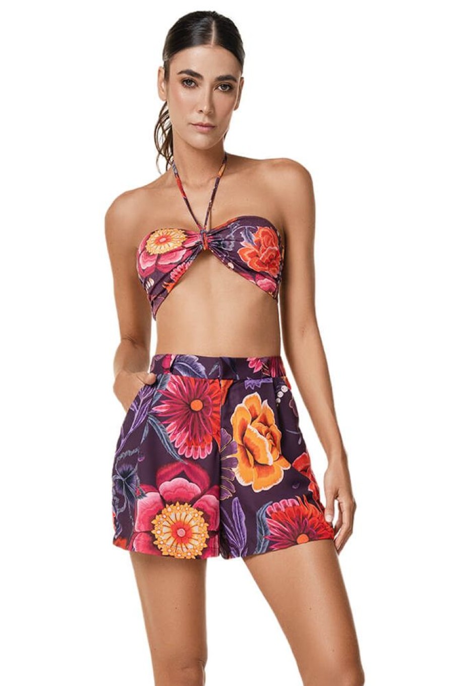 Cover-Ups Ola Azul Swimwear | Flora Shorts Dinara