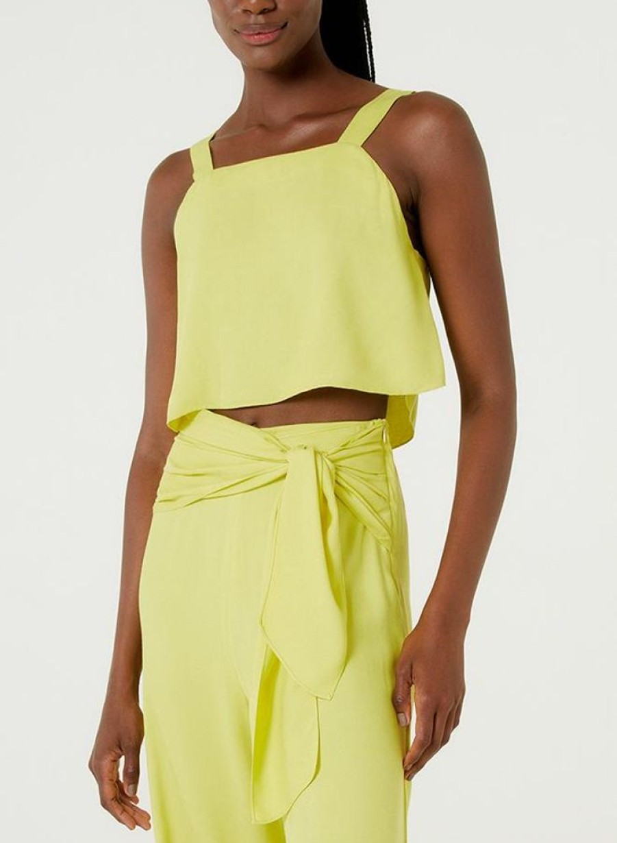 Cover-Ups Blueman Swimwear | Pleated Band Flare Pants Yellow