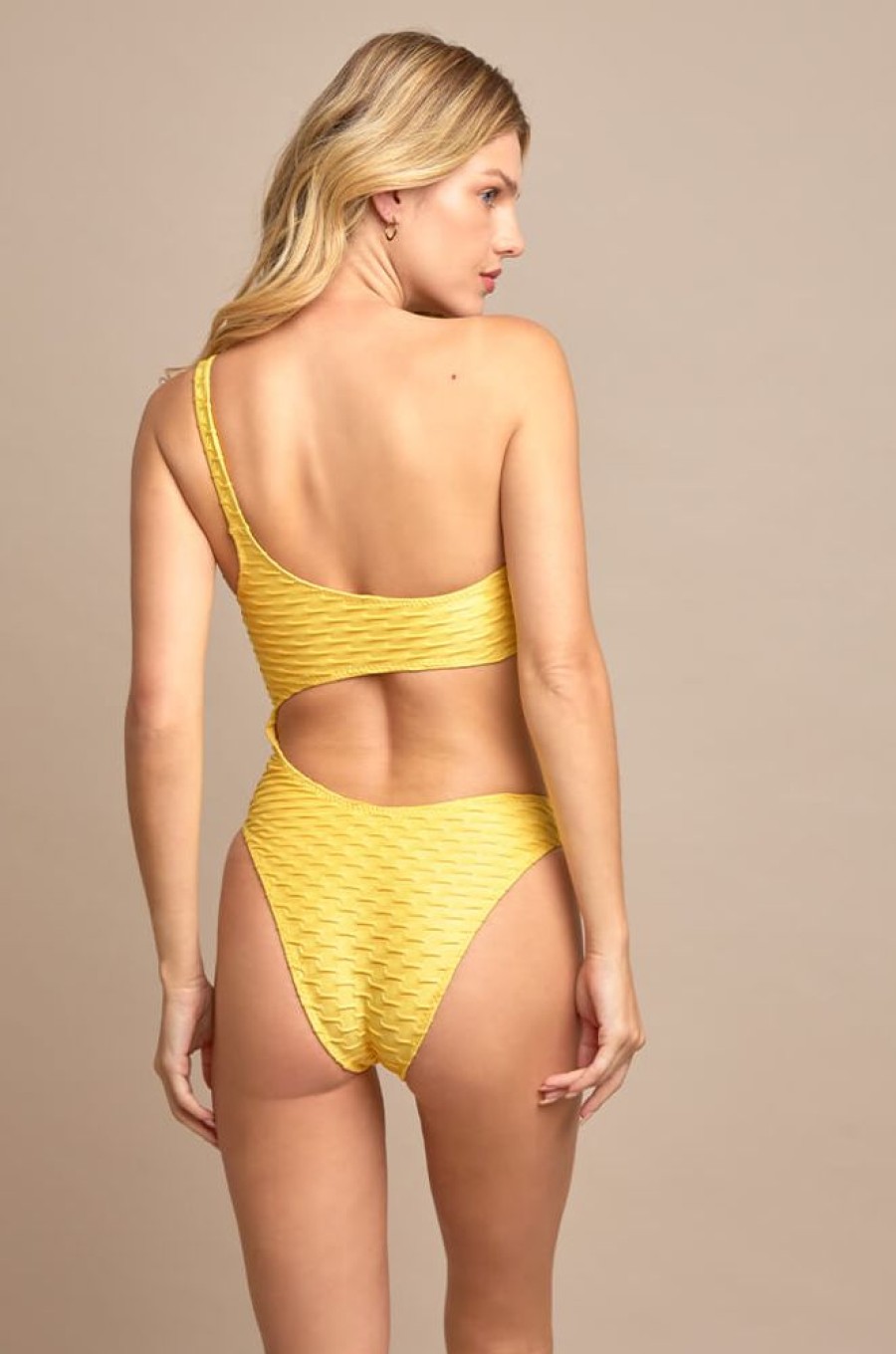 One Pieces Sabz Swimwear | Idalia One Piece Trikini Yellow