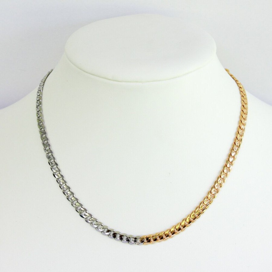 Accessories Cara o Sello Necklaces | Two Tone Chain Necklace Gold/Silver