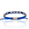 Accessories Double Bone Bracelets | Blue Nylon Pink Gold Never Lose Hope S/M