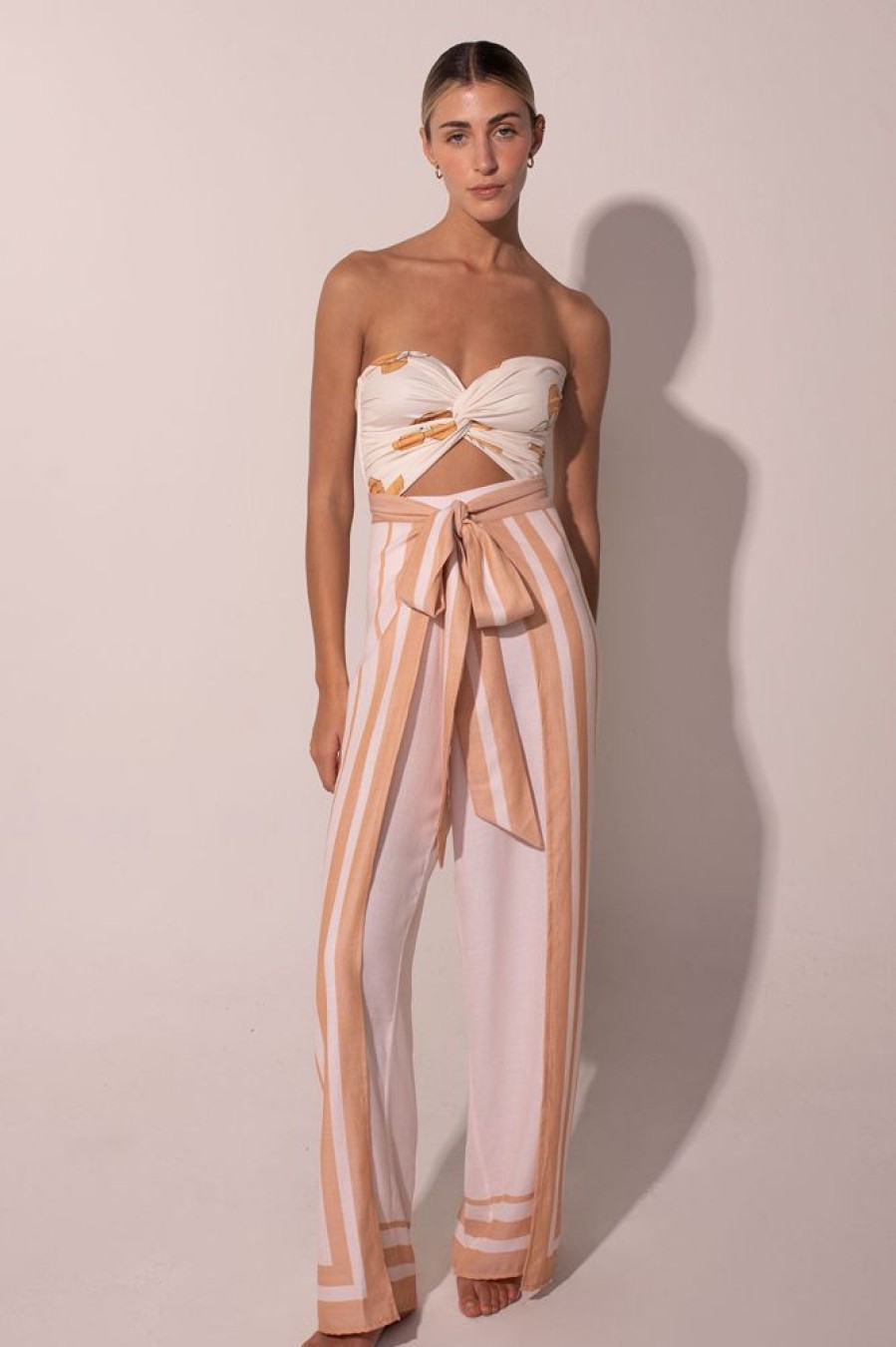 Cover-Ups Ancora | The Mustard Strappy Maxi Pants White