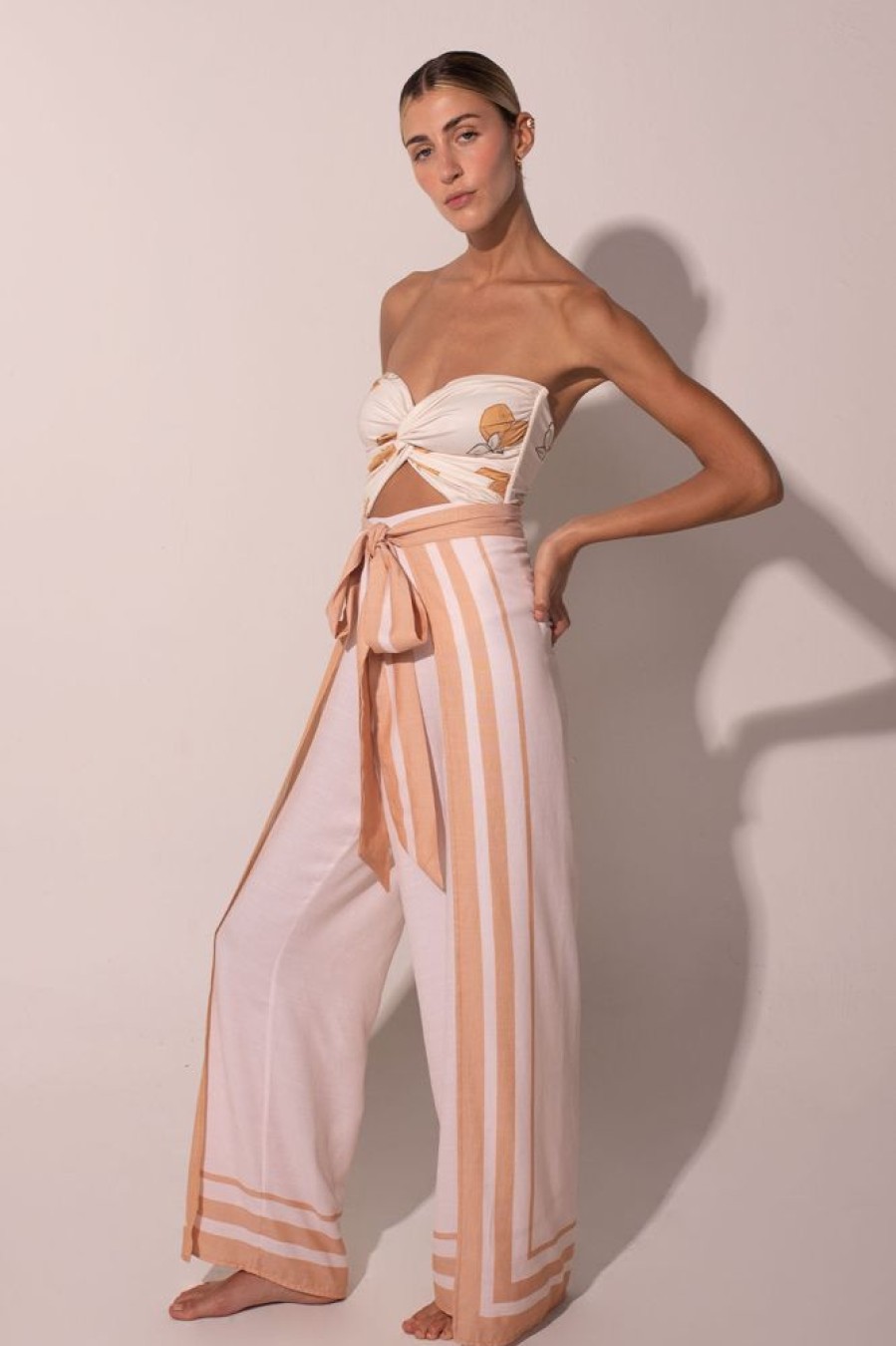 Cover-Ups Ancora | The Mustard Strappy Maxi Pants White