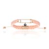 Accessories Double Bone Bracelets | Pink Nylon With Pink Gold Polyester Safety Pin Bracelet S/M