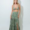 Cover-Ups Mar de Lua | Lua 663 Val Jade Long Skirt Green