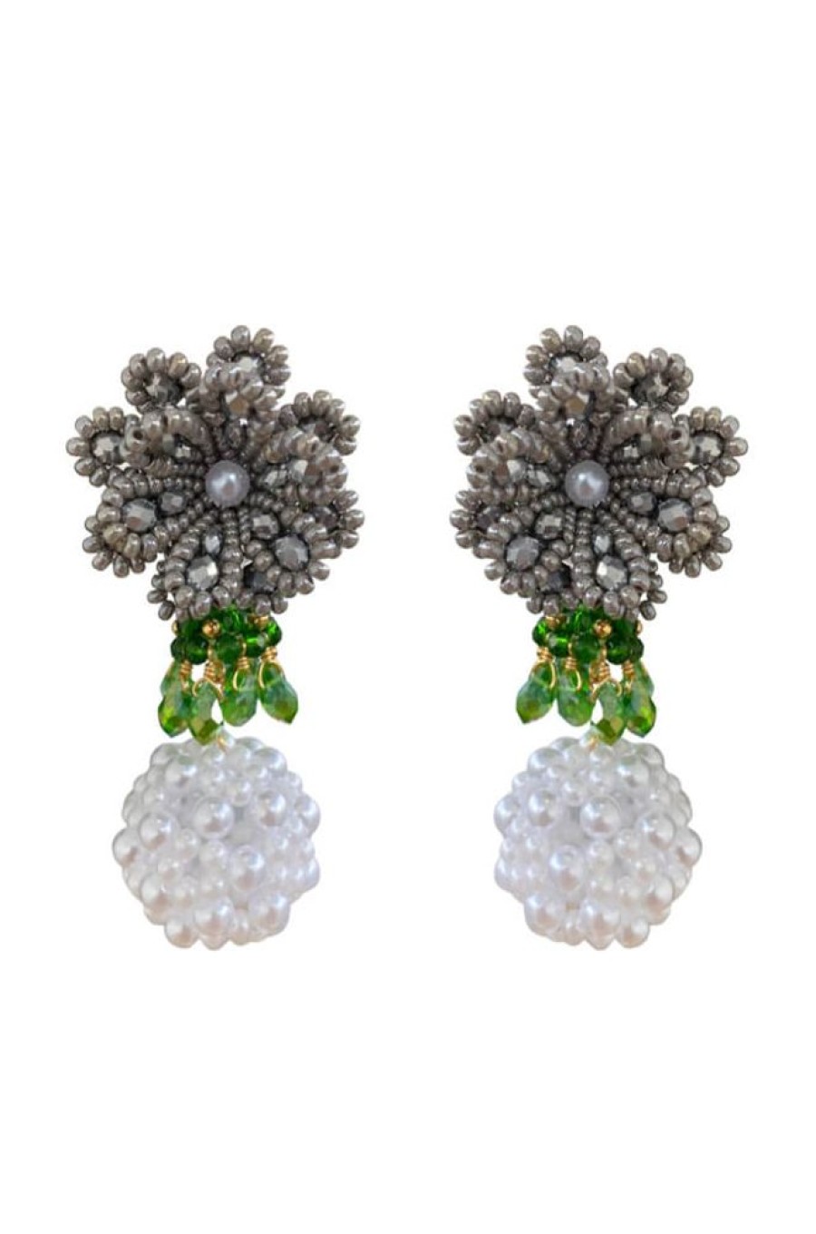 Accessories Divana Jewels Earrings | Tutti Earrings Gray