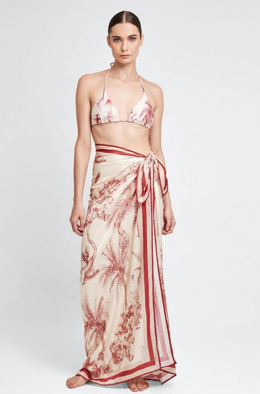 Cover-Ups Agua Clara | Provence Pareo Red/White