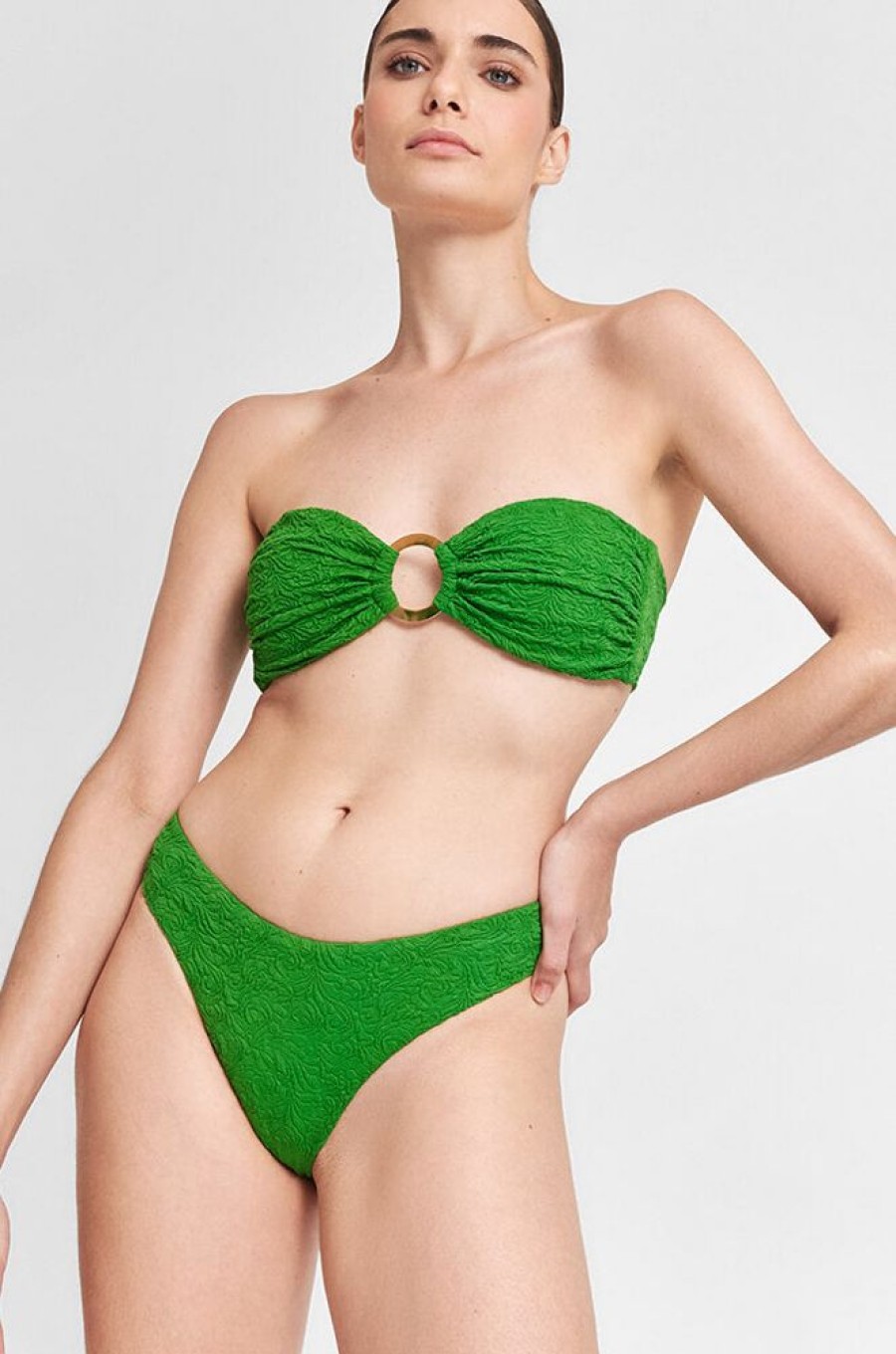 Bikinis Agua Clara Bandeau | Bosque Bandeau Bikini Top Green