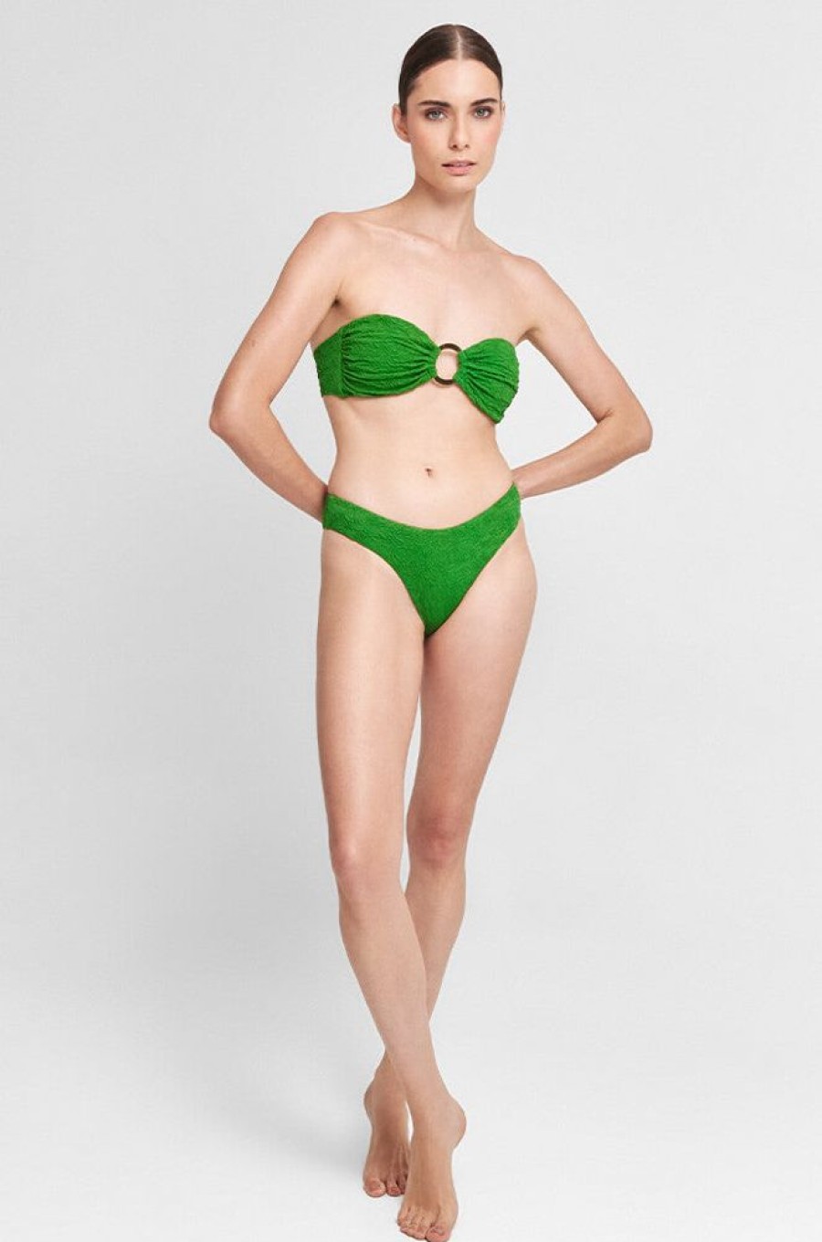 Bikinis Agua Clara Bandeau | Bosque Bandeau Bikini Top Green