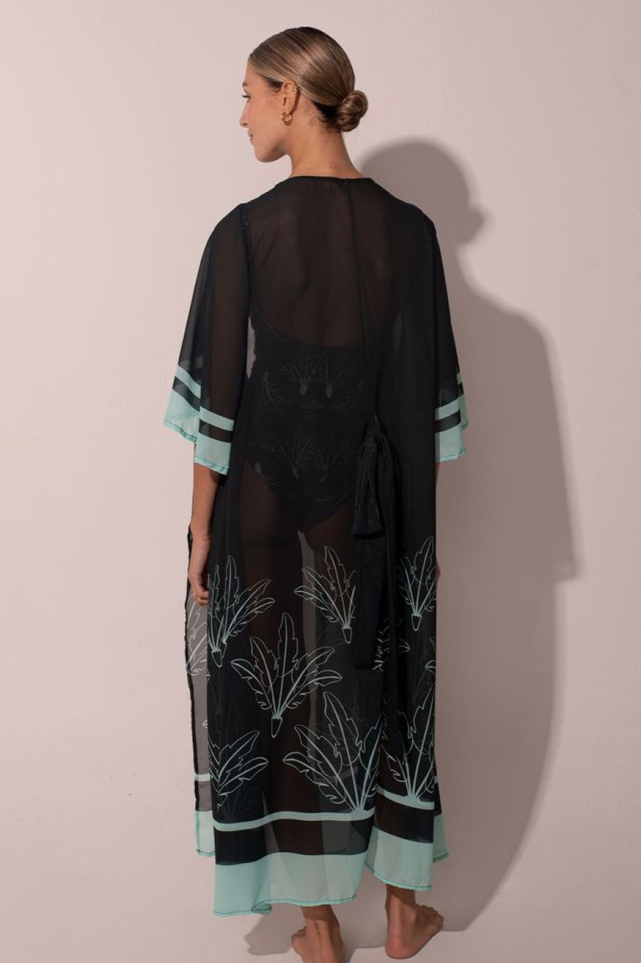 Cover-Ups Ancora | Some Palms For Dessert Kimono Green