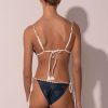 Bikinis Ancora Ruched | The Sunbathe Braided Bikini Bottom Blue