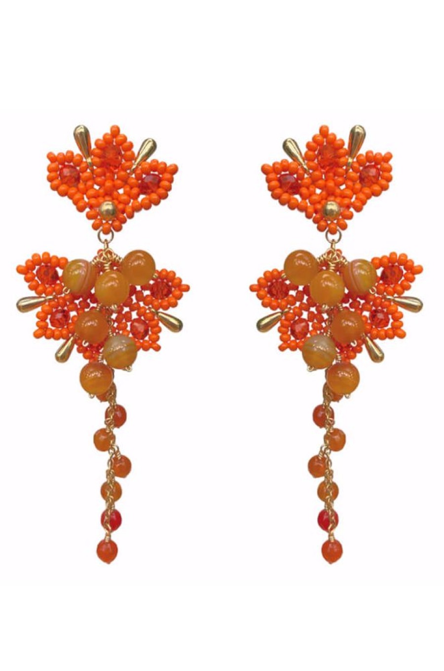 Accessories Divana Jewels Earrings | Beatrice Earrings Orange