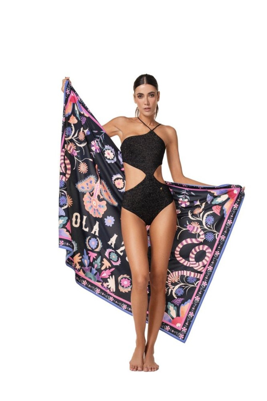 Cover-Ups Ola Azul Swimwear | Julia Alebrije Pareo Black