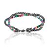 Accessories Double Bone Bracelets | Double African Beaded Black Pvd