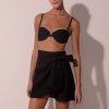 Cover-Ups Ancora | The Maxi Bow Wrapped Mini Skirt Black