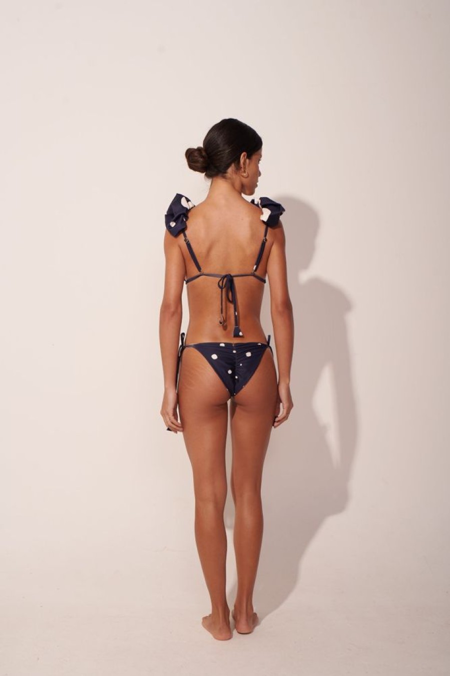 Bikinis Ancora Ruched | One Of A Kind Bikini Bottom Polka Navy