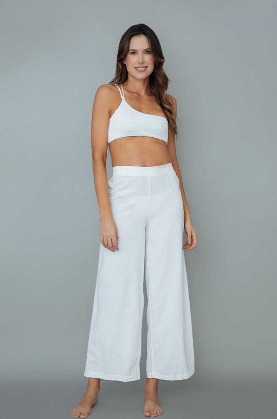 Cover-Ups Mar de Lua | Lua 408 Linen Pants Ivory