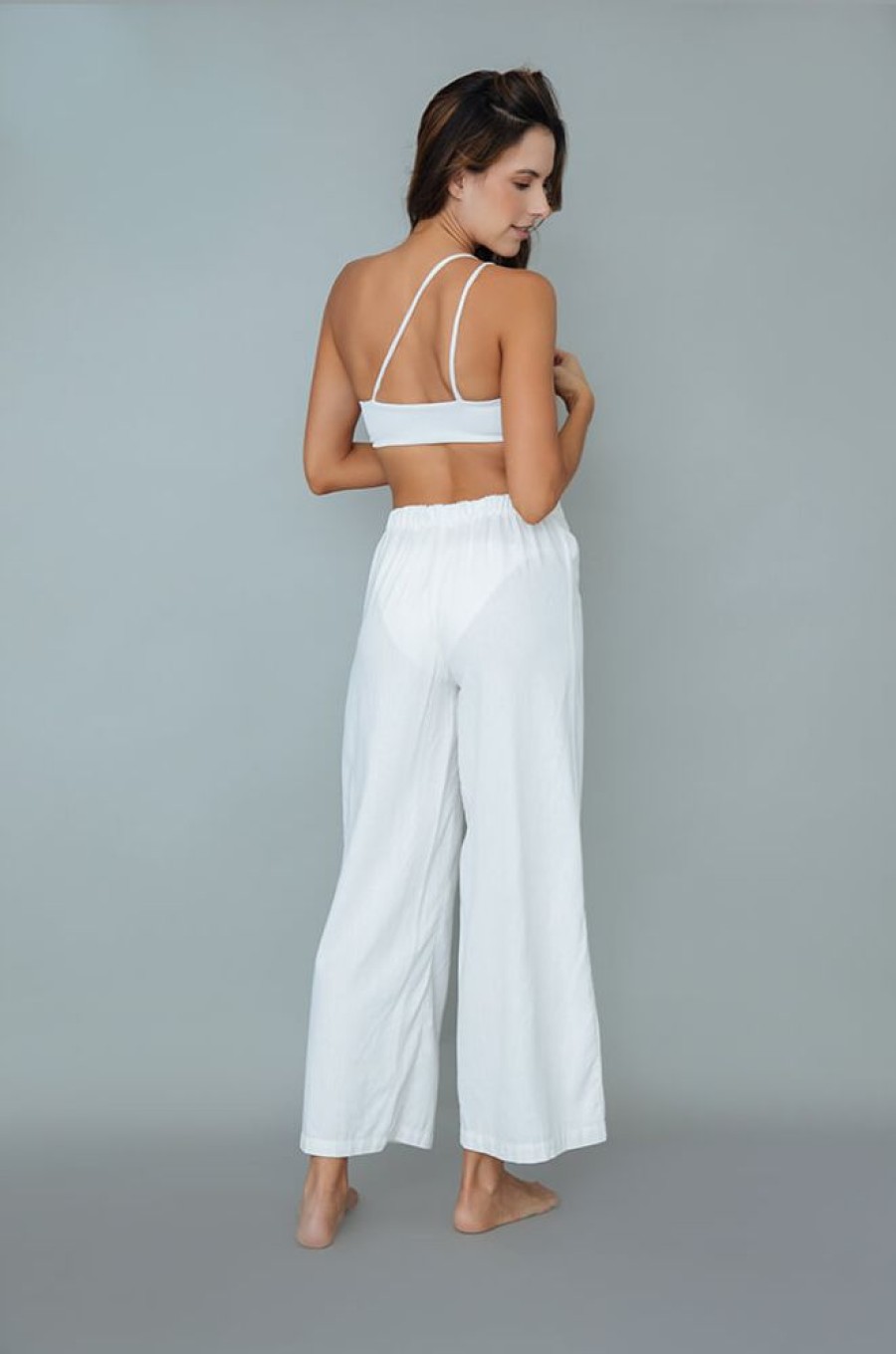 Cover-Ups Mar de Lua | Lua 408 Linen Pants Ivory