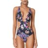 One Pieces Ola Azul Swimwear | Isabella Alebrije One Piece Swimsuit Black