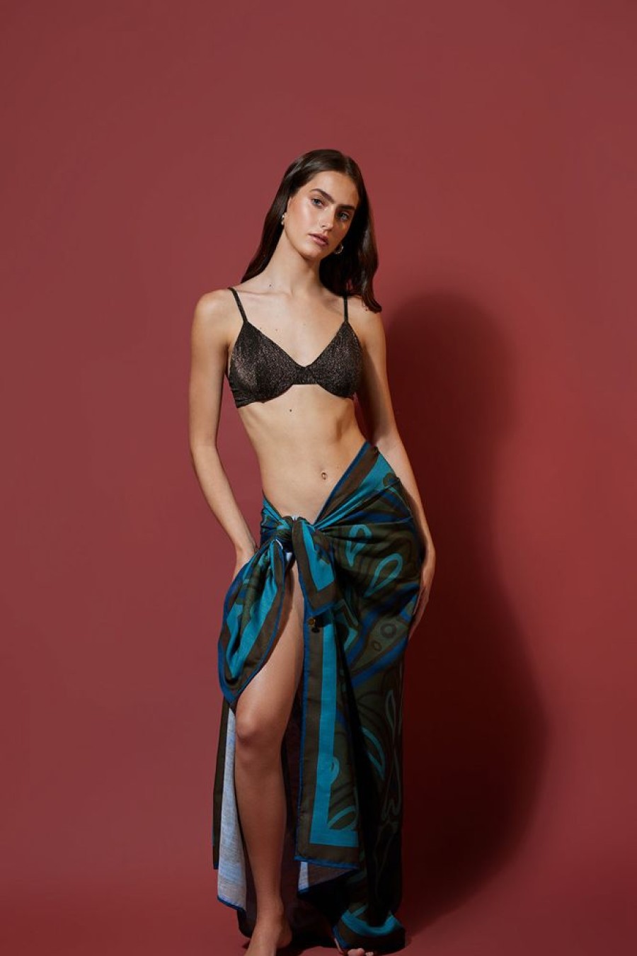 Cover-Ups Amarelle Swimwear | Bereber Sarong Pareo Green