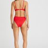 Bikinis Aqua Blu High Waisted | Penelope High Waist Pant Bikini Bottom Red