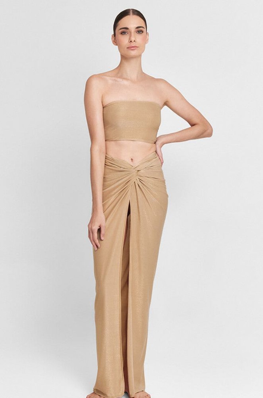 Cover-Ups Agua Clara | Doree Long Skirt Gold