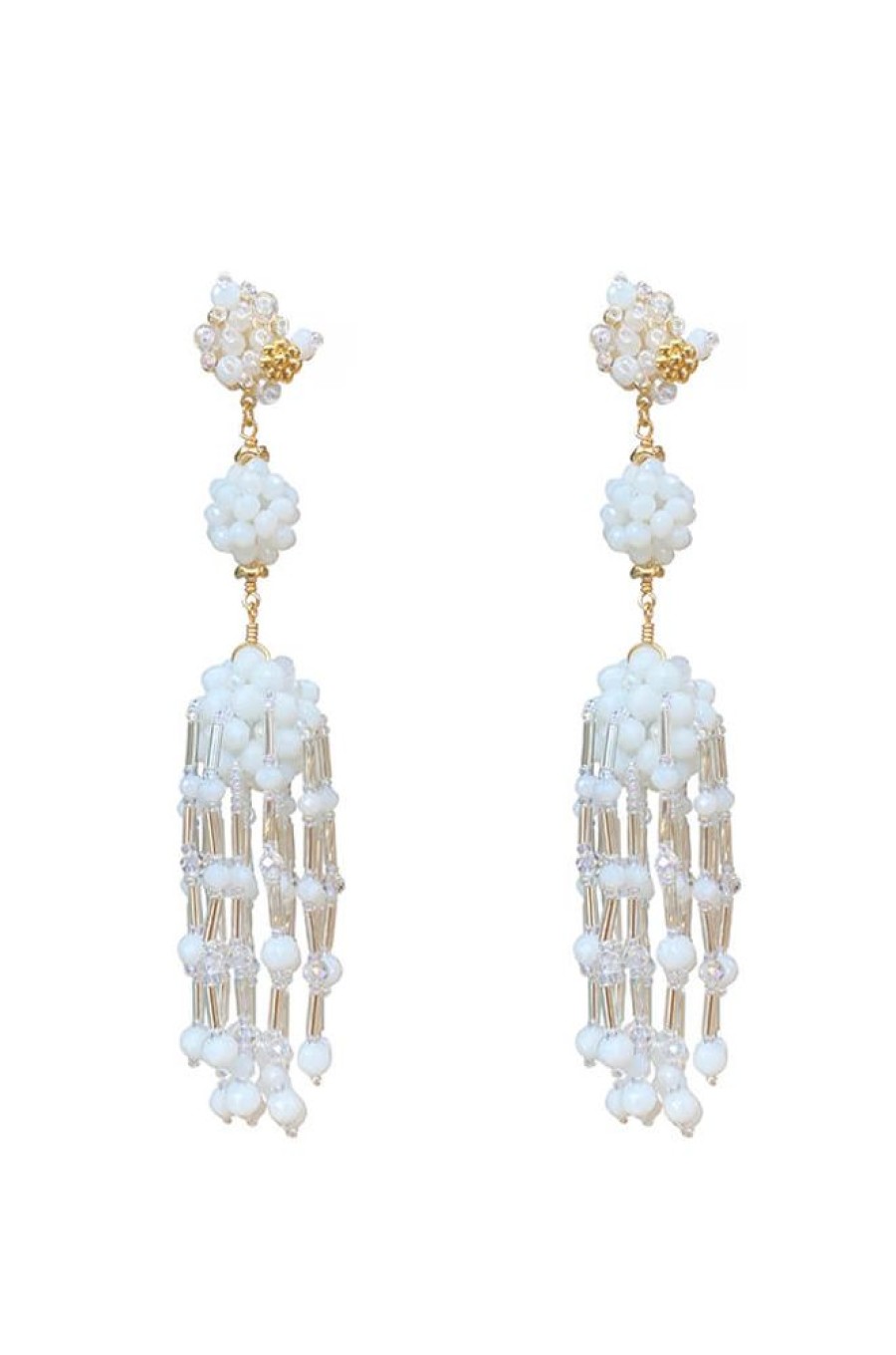 Accessories Divana Jewels Earrings | Duque White Earrings - O/S