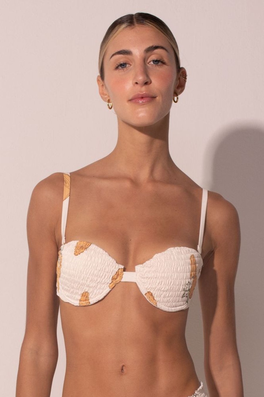 Bikinis Ancora Underwire | Le Citron Scrunchie Bikini Top White