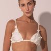 Bikinis Ancora Great For Small Boobs | La Petite Fleur Bikini Top White