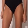 Bikinis Ancora High Waisted | The Balconette Scrunchie High Waisted Bikini Bottom Black