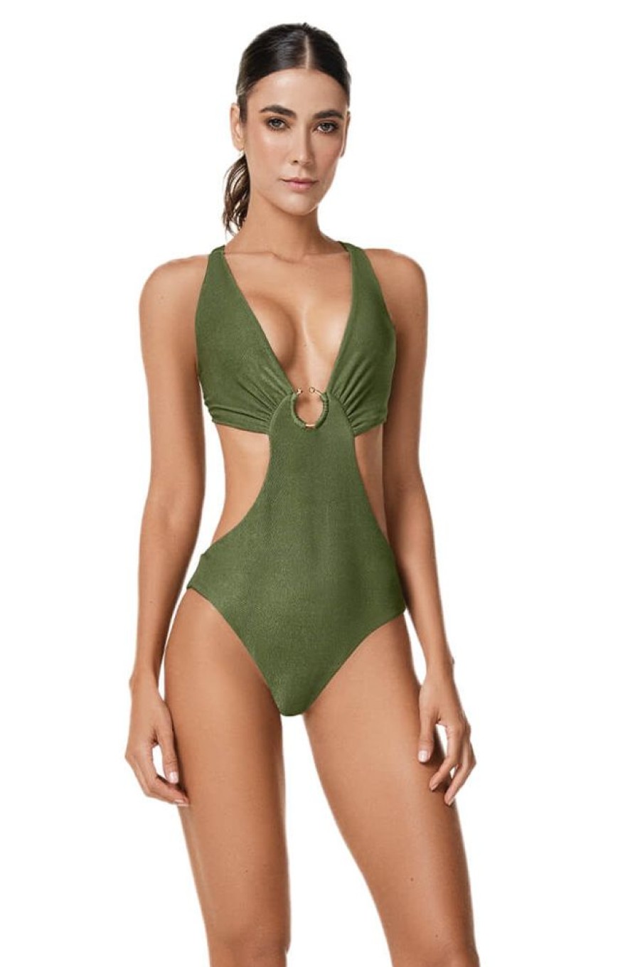 One Pieces Ola Azul Swimwear | Isabella One Piece Emerald