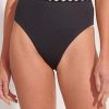 Bikinis Ancora High Waisted | The Deco Braided High Waist Bikini Bottom Black