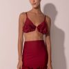 Cover-Ups Ancora | Le Petit Ruffle Mini Skirt Wine