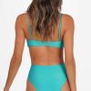 Bikinis Sea Salt High Waisted | Perla Bikini Bottom Aqua Blue