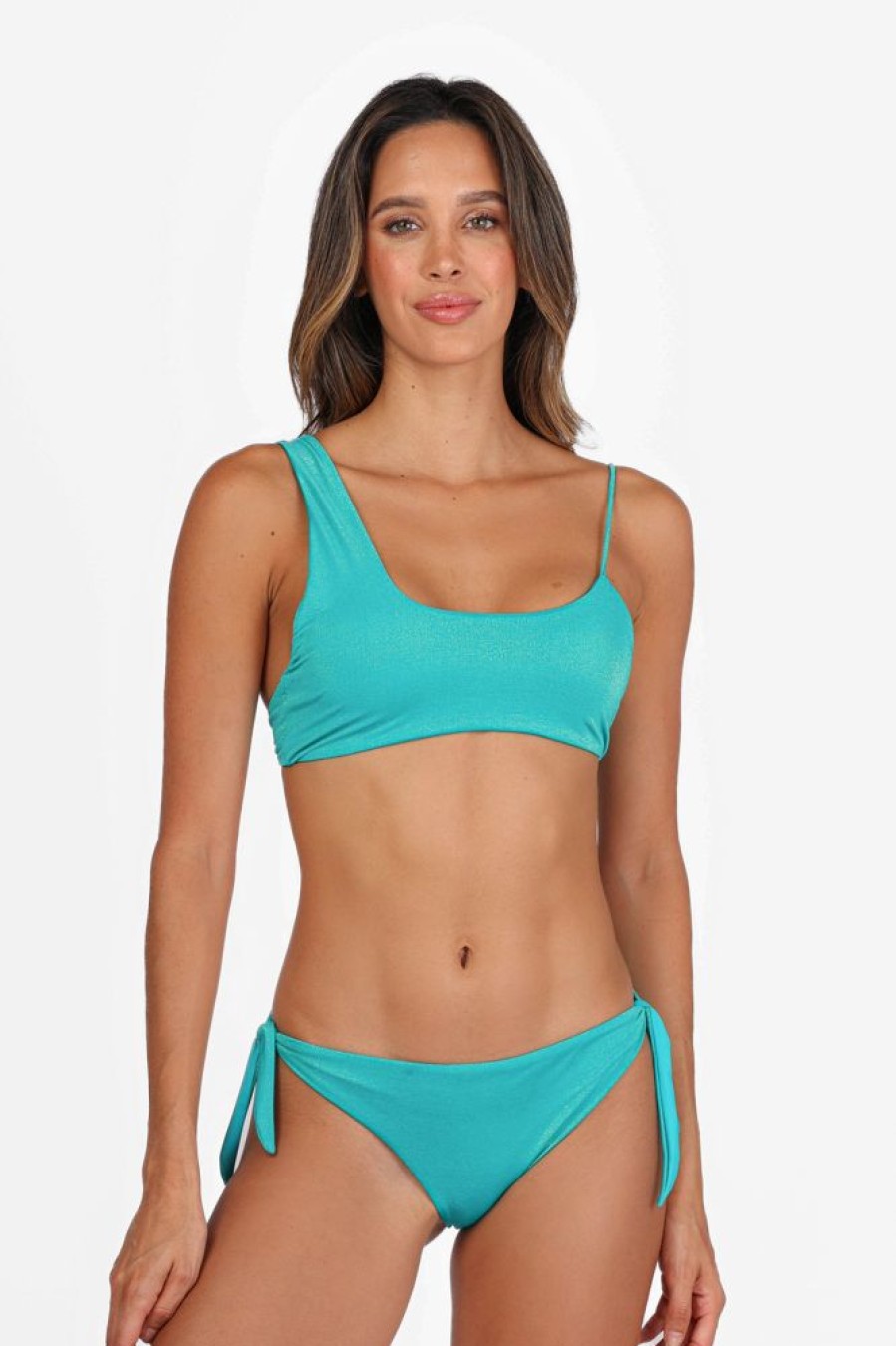 Bikinis Sea Salt Medium | Aqua Bikini Bottom Aqua Blue