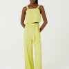 Cover-Ups Blueman Swimwear | Strapped Crop Top Yellow