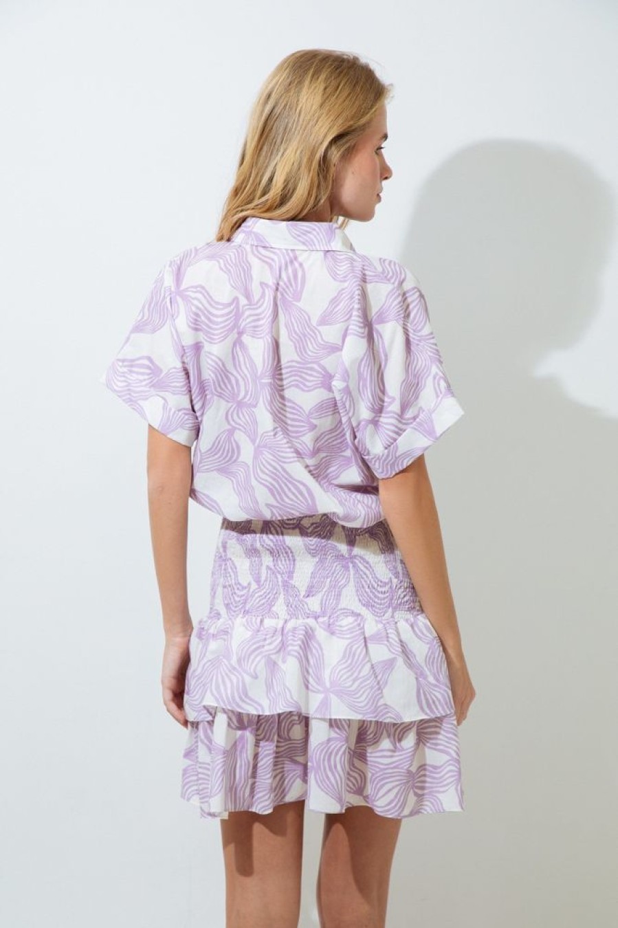 Cover-Ups Mar de Lua | Lua 682 Tshirt & Skirt Set Purple