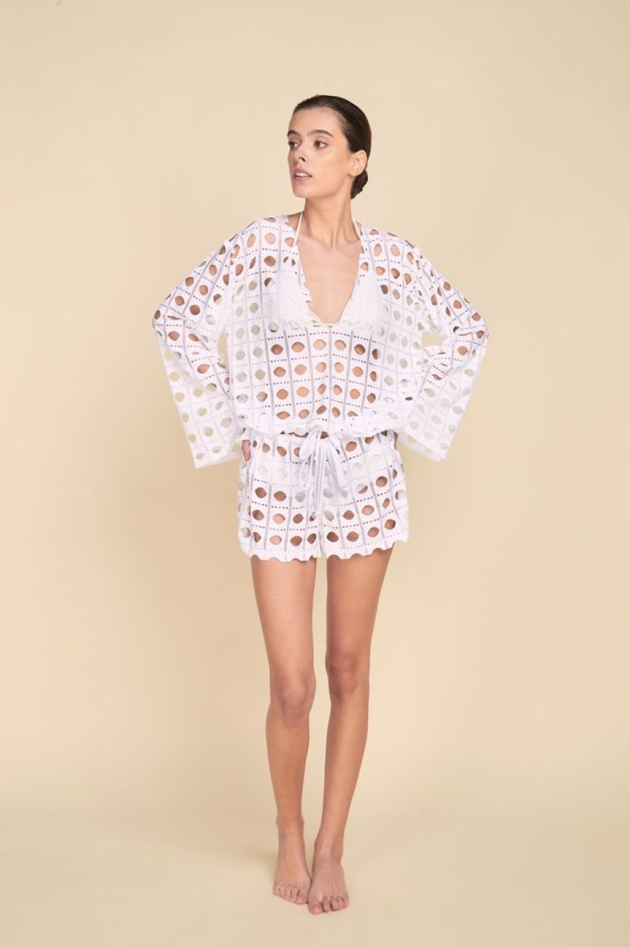 Cover-Ups Agua Clara | Paradiso Bianco Blouse White