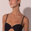 Bikinis Ancora Underwire | The Balconette Scrunchie Bikini Top Black