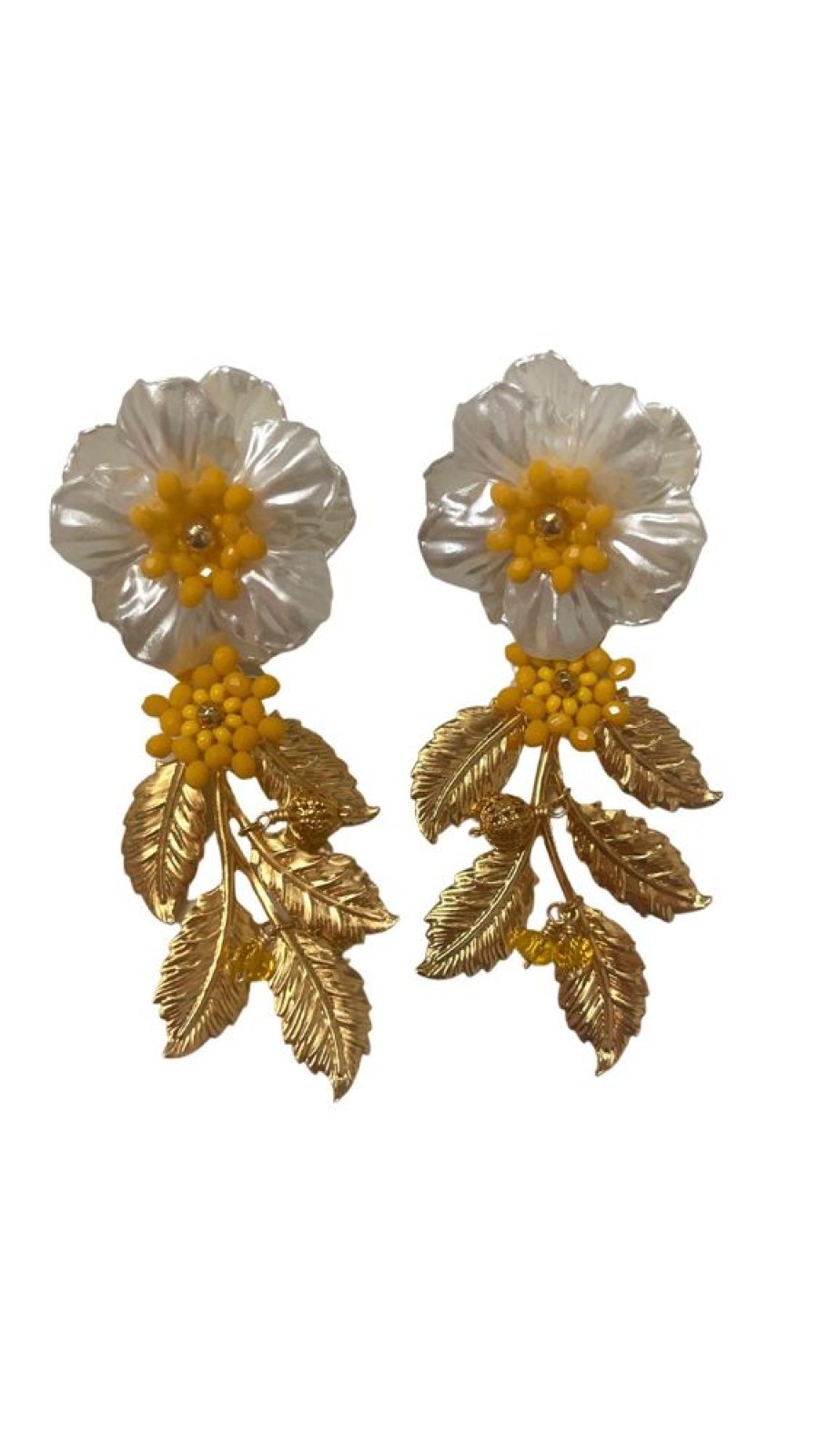 Accessories Divana Jewels Earrings | Ziva Clear/Gold Earrings - O/S