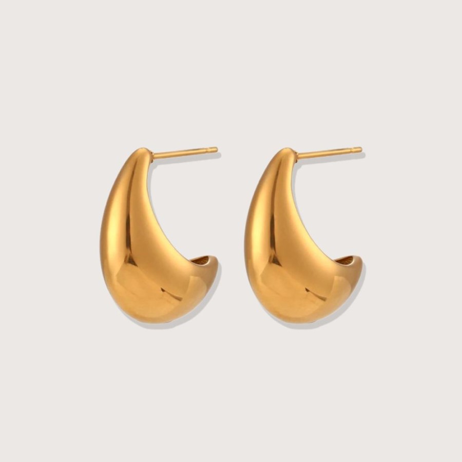 Accessories Cara o Sello Earrings | Teardrop Hoops Gold